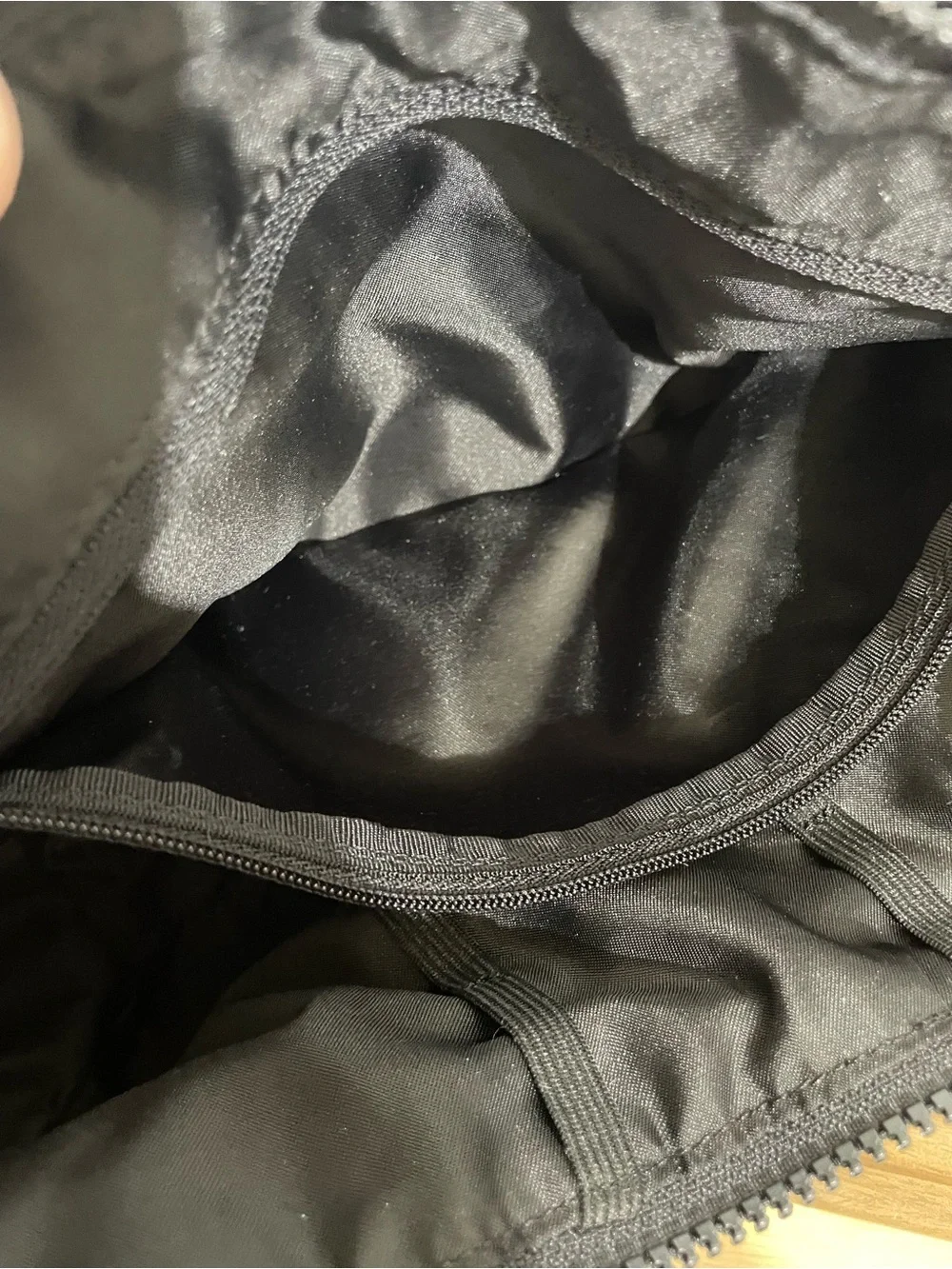 Travel Athleisure Lululemon Black Textured Cosmetic Makeup Pouch Zip Organizer